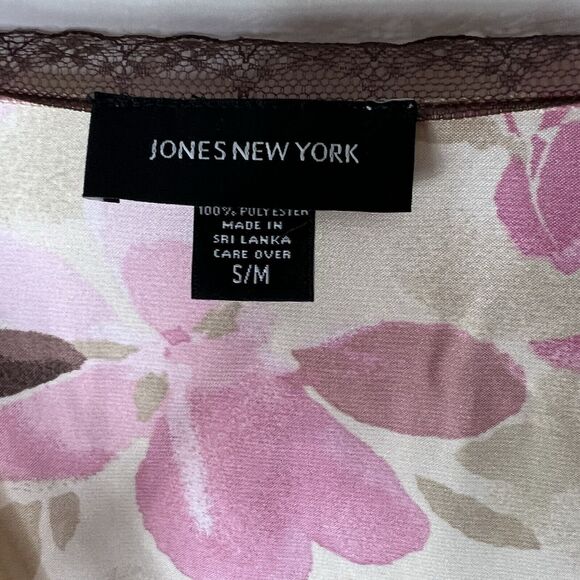 NWT Jones New York Floral Robe With Lace and Pockets Women S/M Summer Rendezvous - Picture 5 of 12